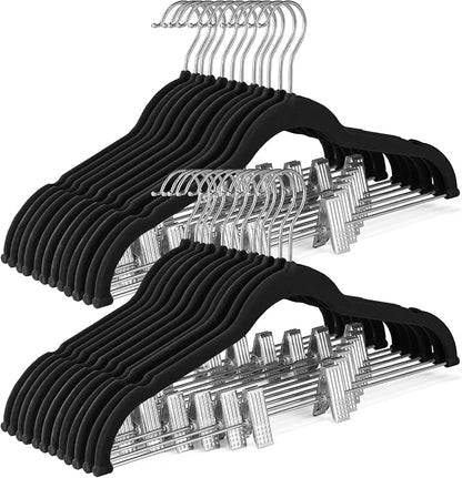 HOUSE DAY Velvet Skirt Hangers 36 Pack, Space Saving Slim Shorts Hanger by HOUSEDAY