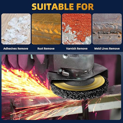 10 Pack 4.5 inch Strip Discs for Angle Grinder, Wire Stripping Wheel Paint - Image 5