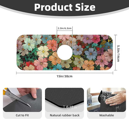 Colorful Wildflowers Dish Drying Mat - Image 3