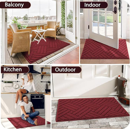 Door Mat Indoor Doormat, Entryway Rug Door Mats Non-Slip Rubber Backing - Image 6