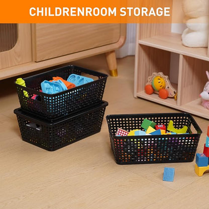 Plastic Storage Baskets With Lid, Storage Bins - Image 6