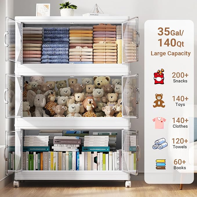 175Gal Plastic Stackable Storage Bins - Image 3