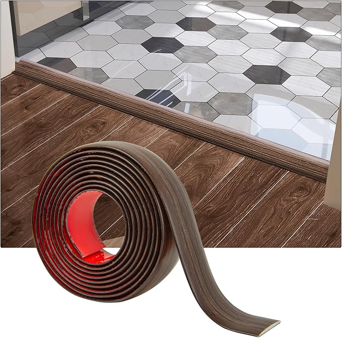 Art3d 4 FT Self Adhesive Vinyl Floor Transition Strip, Laminate Strip Flat by Art3d