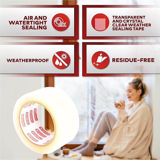 XFasten Window Sealing Tape for Winter 3” x 30 Yards RV Window Stripping for - Image 2