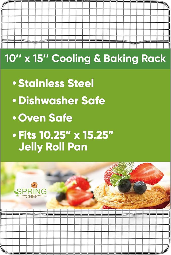 Spring Chef 10 x 15 Inch Stainless Steel Cooling Rack by SpringChef