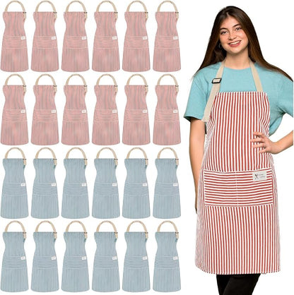 Janmercy 24 Pcs Aprons for Women Men by Janmercy