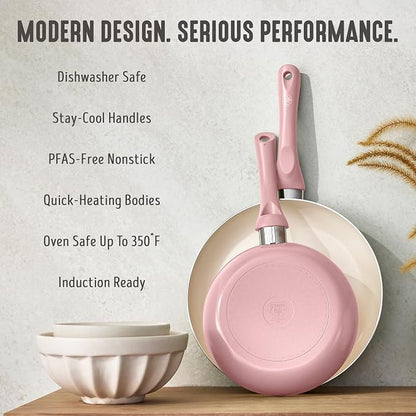 GreenLife 2-Piece Nonstick Frying Pan Set, 8” & 10” Skillets, Non-Toxic Ceramic - Image 7