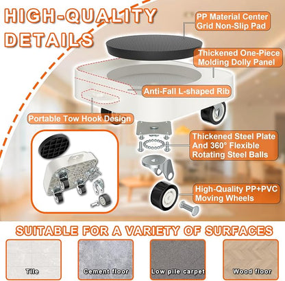 MUEA Furniture Dolly, Heavy-Duty Furniture Movers - Image 2