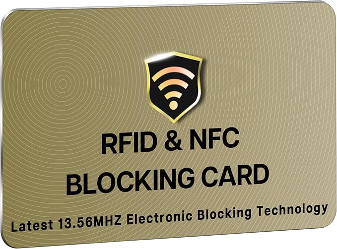 SaiTech IT RFID Cards One Card Protects Entire Wallet Purse for Men & Women, Contactless Bank Debit Credit Card ProteRFID Goldenctor ID ATM Guard Card – Golden (50 PCs Bulk RFID Card Golden)