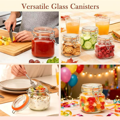25 oz Glass Jars With Airtight Lids And Leak Proof Rubber Gasket, Wide Mouth - Image 6