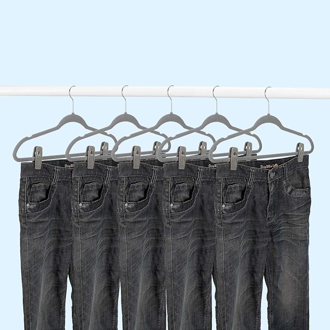 Grey Velvet Clips for Velvet Hangers - Image 5