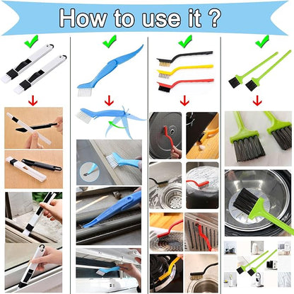 13pcs Window Groove Cleaning Brush Kit, Magic Window Track Cleaner, Crevice - Image 6