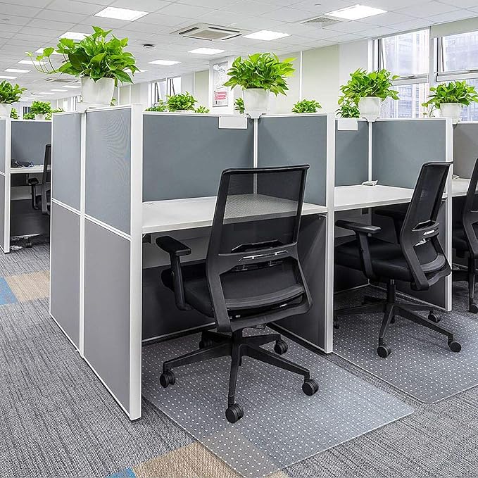 Kuyal Desk Chair Mat for Carpet, 36'' x 48'' Rectangle Transparent Mats for Chairs Good for Desks, Office and Home, Easy Glide, Protects Floors for Low and No Pile Carpeted Floors