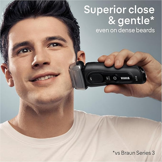 Braun Series 8 8560cc Electric Razor for Men, 4+1 Shaving Elements & Precision Long Hair Trimmer, 5in1 SmartCare Center, Close & Gentle Even on Dense Beards, Wet & Dry Electric Razor, 60min Runtime