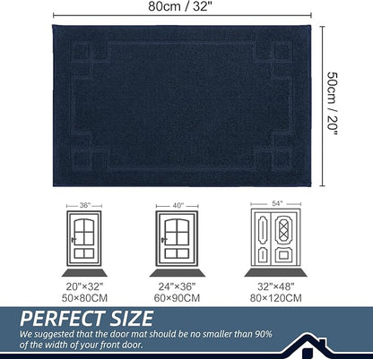 BEQHAUSE Door Mat 20" x 32", Non-Slip Door Mats Indoor Entryway Rugs Washable - Image 2