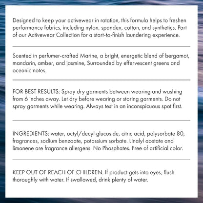 The Laundress Activewear Fabric Refresher Spray, 8 Oz, Marine Fragrance - Image 9