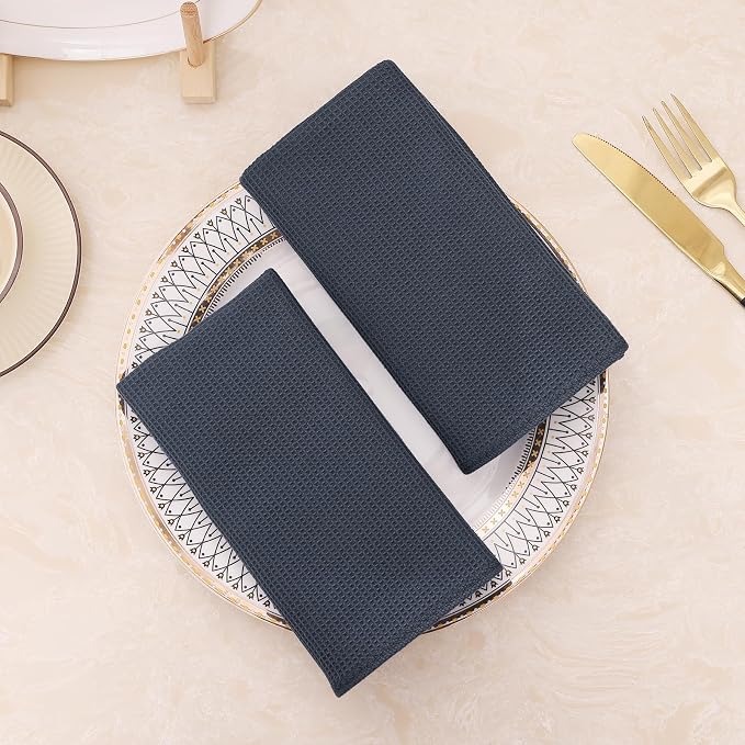 Homaxy 100% Cotton Waffle Weave Dish Cloths - Image 8
