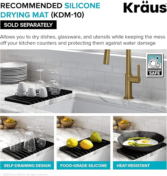KRAUS Kore 57-inch Undermount Workstation 16 Gauge Single Bowl Stainless Steel Kitchen Sink with 10 Accessories, KWU210-57