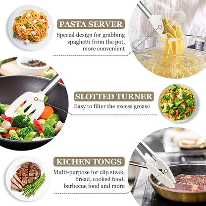 TeamFar Kitchen Utensils, for Nonstick Cookware Cooking Stirring Turning - Image 4