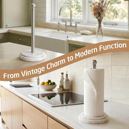 KES Anti-Slip Marble Paper Towel Holder Countertop - Image 6