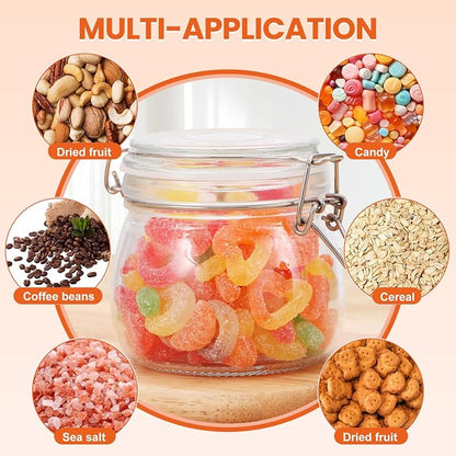 Hovico 17 oz Glass Jars with Airtight Lids And Leak Proof Rubber Gasket - Image 7