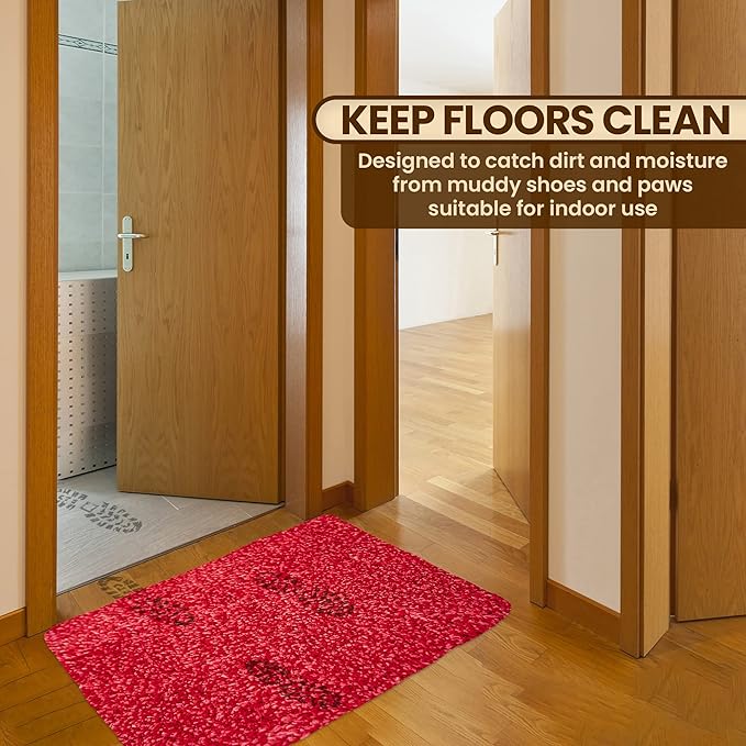 Premium Microfiber Indoor Door Mat – 24"x36" Washable Entry Mat, Non-Slip, Waterproof Backing, Super Absorbent, Low Profile Entryway Doormat for Indoor Entrance