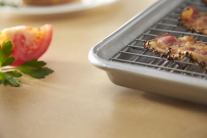 USA Pan Oven Safe Jelly Roll Cooling Rack, Nonstick Stainless Steel - Image 4
