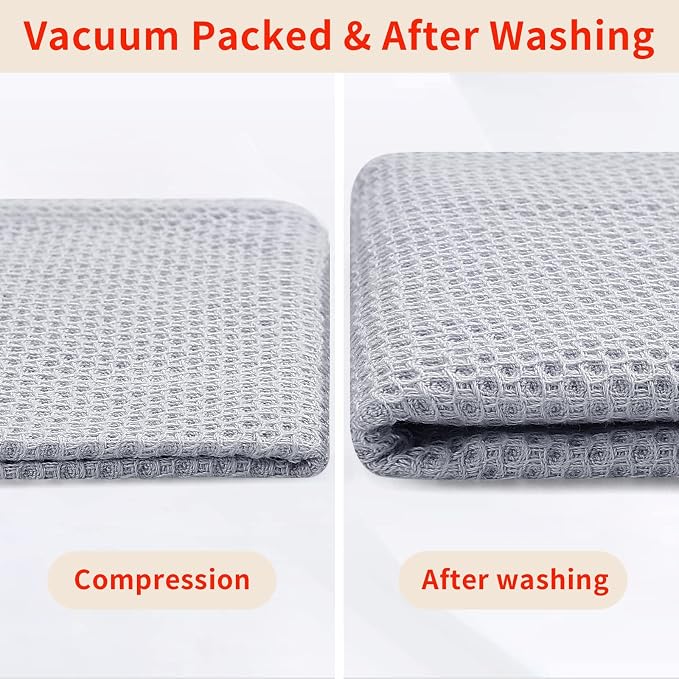 Homaxy 100% Cotton Waffle Weave Kitchen Dish Towels, Ultra Soft Absorbent Quick - Image 7