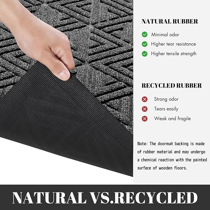 Yimobra Large Door Mat 36x24, All-Weather Waterproof Non-Slip Welcome Matt - Image 3