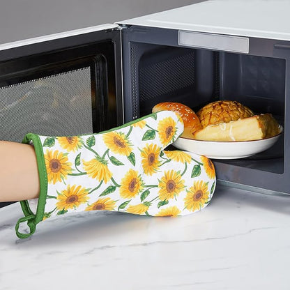Oven Mitts and Potholders Dish Towles Set 100% Cotton - Image 2
