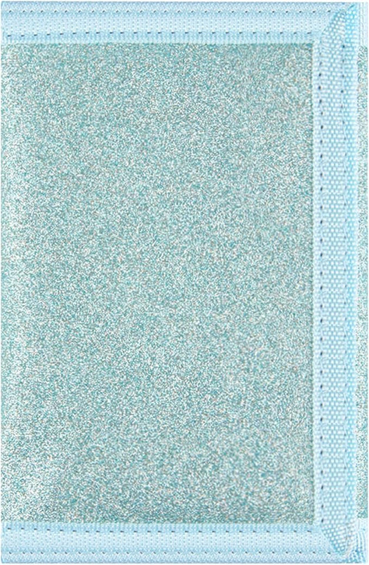 NEICY RFID Blocking Canvas Wallet for Men and Women - Camo Trifold Outdoor Sports Wallets with Magic Sticker for Teen Kids (Blue Bling)