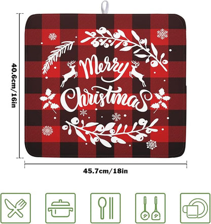 Merry Christmas Dish Drying Mat - Image 2