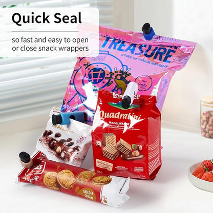 10 Pack Squeeze and Lock Bread Bag Clips, Sturdy Plastic, 5 Colors - Image 6