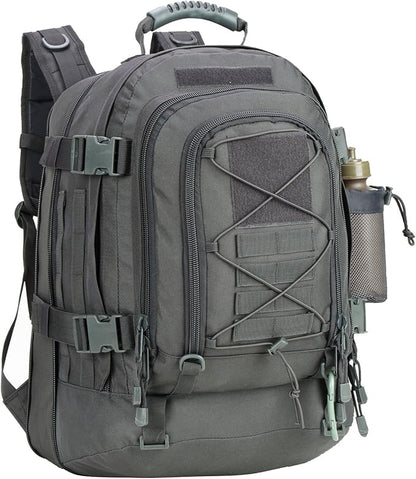 Large Tactical Backpack for Men Military Backpack with DIY System for Travel, Work,Camping,Hunting,Hiking,Sports (GRAY)