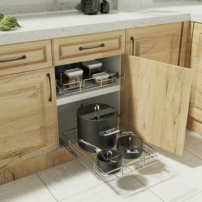 ROOMTEC Pull Out Cabinet Organizer, Cabinet Pull Out Shelves 14½" W x 21½" D - Image 7