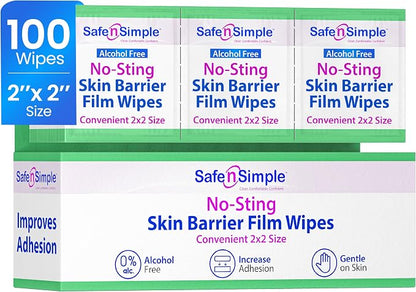 Safe n' Simple No Sting Skin Prep Wipes by SAFENSIMPLECLEANCOMFORTABLECONFIDENT