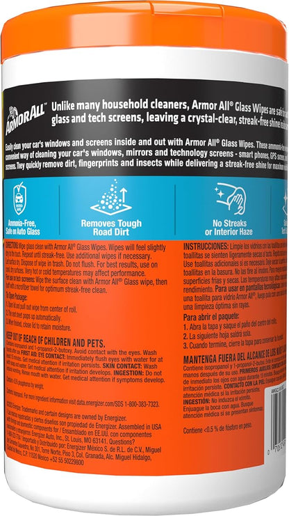 Armor All Car Glass Wipes by Armor All, Auto Glass Cleaner - Image 2