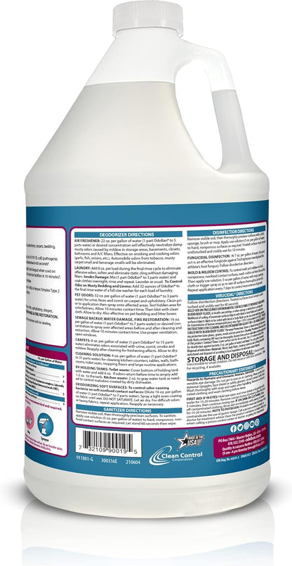 OdoBan Disinfectant Concentrate and Odor Eliminator, Made in the USA, Cotton - Image 2
