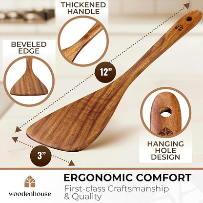 Wooden Spatula for Cooking, 12 Inch - Image 4