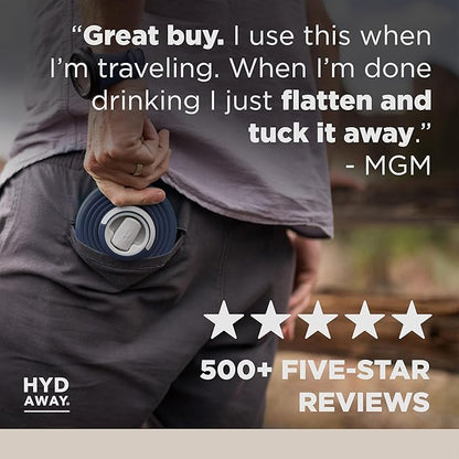 HYDAWAY 25oz Collapsible Water Bottle - BPA-Free, Leakproof, Lightweight, and Space-Saving - Perfect for Hiking, Travel, and All-Day Hydration