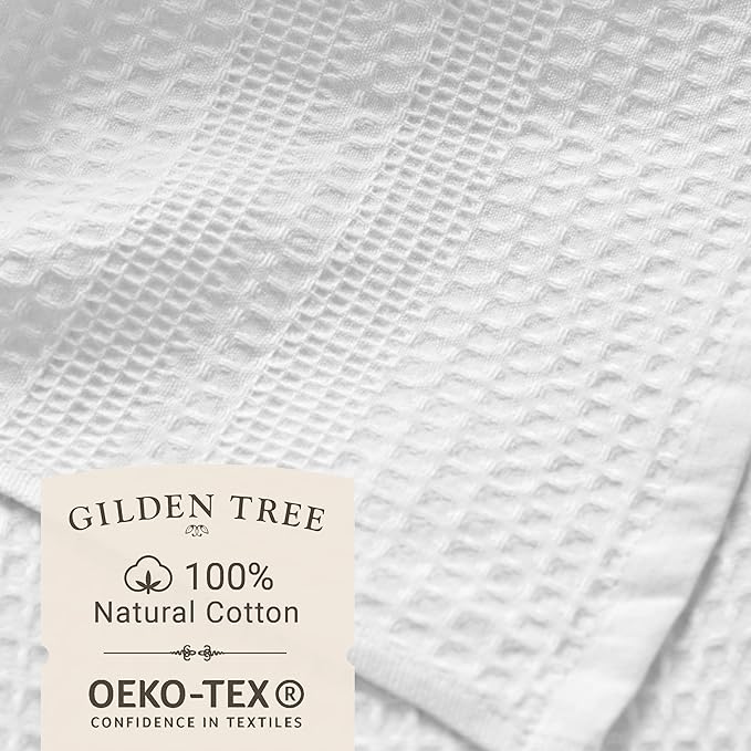 GILDEN TREE Waffle Towel Set Quick Dry Thin | 2 Bath Towels | 2 Hand Towels | 2 - Image 2