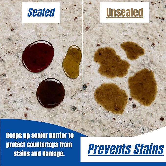 Black Diamond Stoneworks GRANITE PLUS! 2 in 1 Cleaner & Sealer for Granite, Marble, Travertine, Limestone, Ready to Use! (1-Gallon)