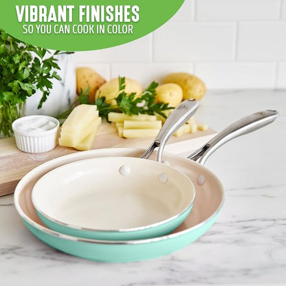 GreenLife Artisan Healthy Ceramic Nonstick, Stainless Steel Handle, Dishwasher - Image 8
