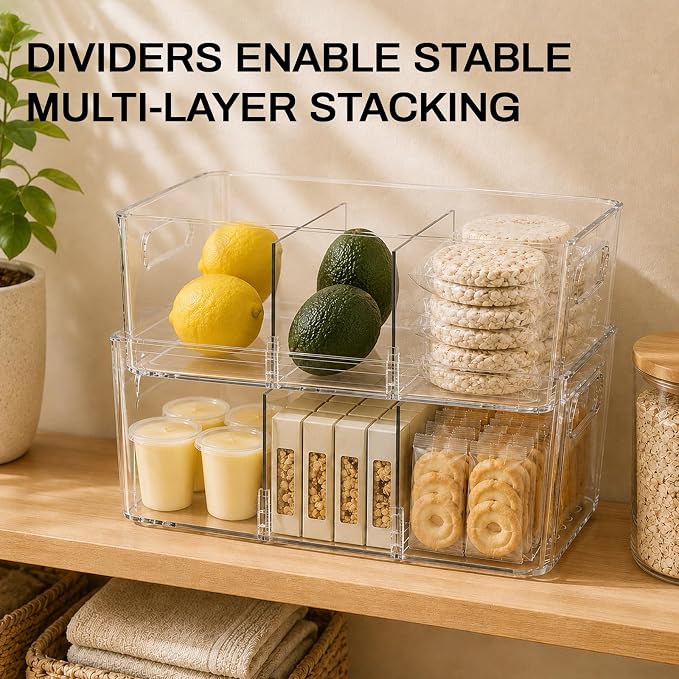 Mpotmiy 6 Pack Pantry Organizers and Storage, Fridge Organization and Storage - Image 5