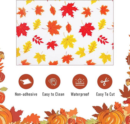 Cooyes Fall Maple Leaf Shelf Liner, Non-Adhesive Waterproof Drawer Liner - Image 7