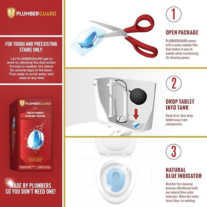 Toilet Tablets 4 Pack | Bleach & Chlorine Free, Dual-action Whitening - Image 3
