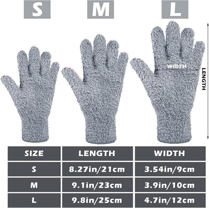 Patelai 3 Pairs Microfiber Plant Dusting Gloves Leaf Cleaning Gloves - Image 3