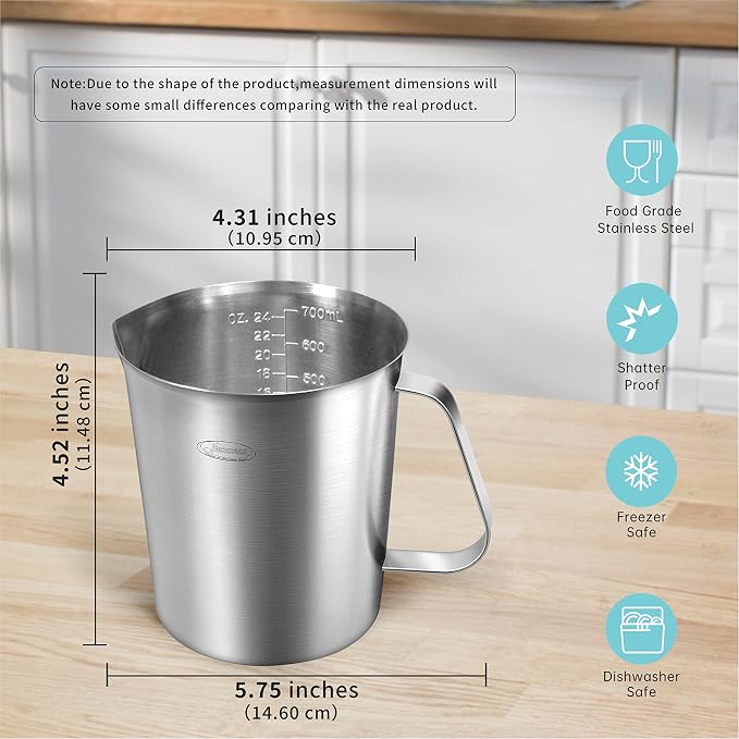 Measuring Cup, Newness Stainless Steel Measuring Cup - Image 4