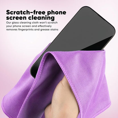 HOMEXCEL Microfiber Glass Cleaning Cloths 6 PK, Lint Free Streak Free, Reusable - Image 5