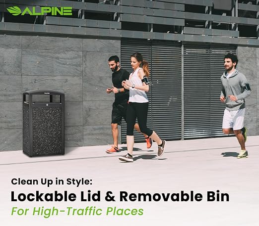 Alpine Outdoor Commercial Trash Can - Image 9